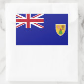 Die Turks- und Caicosinseln-Flagge Rechteckiger Aufkleber (Tasche)