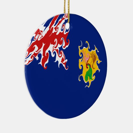 Die Turks- und Caicosinseln-Gnarly Flagge Keramik Ornament (Rechts)