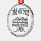 Die Turks- und Caicosinseln Silbernes Ornament (Links)