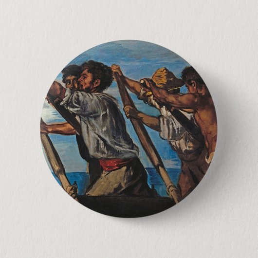 Die Türme (von Hans von Marées) Button (Vorderseite)
