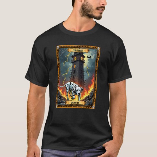 Die Turmkarte "Dalmatinisches Halloween"-Tarot T-Shirt (Vorderseite)