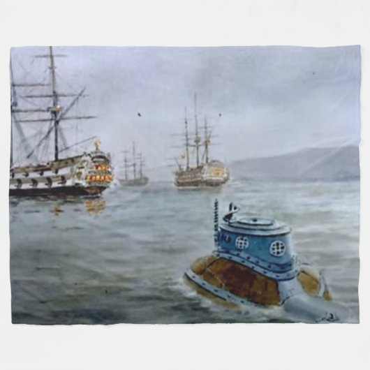 DIE TURTLE-UNTERMARINE FLEECEDECKE (Vorderseite (Horizontal))