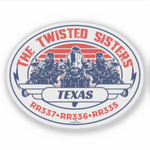 Die Twisted Sisters Texas USA Motorrad 01 Aufkleber