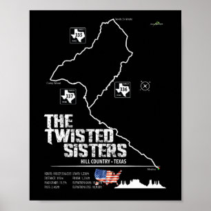 Die Twisted Sisters Texas USA Motorrad 02 Poster
