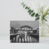 Die Tyne-Brücke in der Nacht Postkarte (Stehend Vorderseite)
