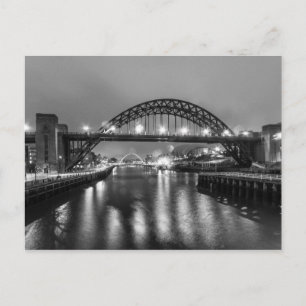 Die Tyne-Brücke in der Nacht Postkarte