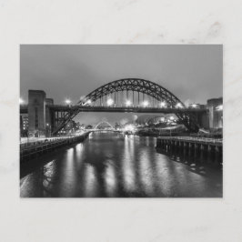 Die Tyne-Brücke in der Nacht Postkarte