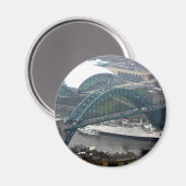Die Tyne-Brücke Magnet (Vorderseite/Rückseite)