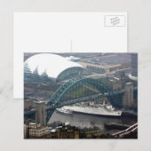 Die Tyne-Brücke Postkarte (Vorne/Hinten)