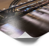 Die Tyne-Brücken in der Nacht Fotodruck (Ecke)
