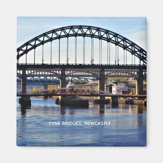 Die Tyne-Brücken, Newcastle upon Tyne, England Magnet (Vorne)