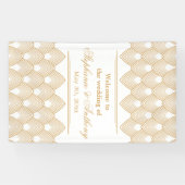 Die typische Hochzeit von Gold und White Art Deco Banner (Horizontal)