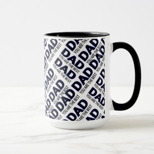 Die Typografie-Druck-Schwarzes des Vaters 15 Tasse