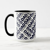 Die Typografie-Druck-Schwarzes des Vaters 15 Tasse (Links)