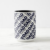 Die Typografie-Druck-Schwarzes des Vaters 15 Tasse (Zentrum)