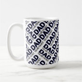 Die Typografie-Druck-Schwarzes des Vaters 15 Tasse (Links)