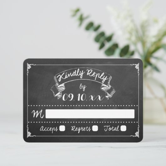 Die Typografy Chalkboard Wedding Collection (Stehend Vorderseite)