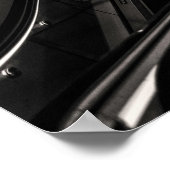 Die U-Bahnstation BLACK AND WHITE FINDE ART Poster (Ecke)