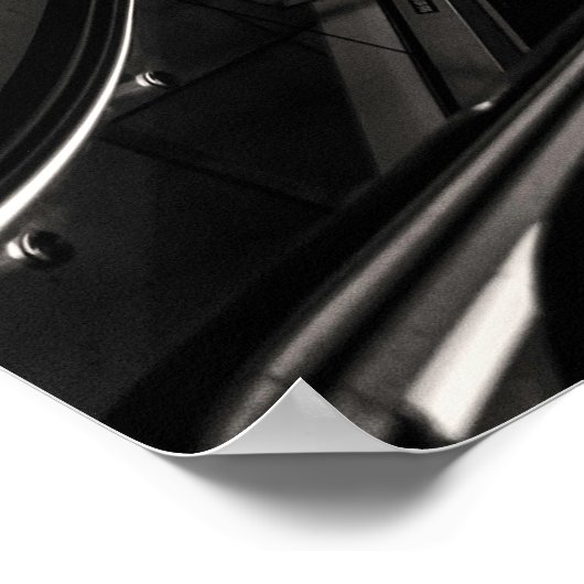 Die U-Bahnstation BLACK AND WHITE FINDE ART Poster (Ecke)