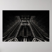 Die U-Bahnstation BLACK AND WHITE FINDE ART Poster (Vorne)