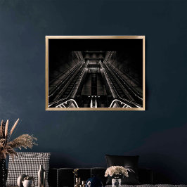 Die U-Bahnstation BLACK AND WHITE FINDE ART Poster