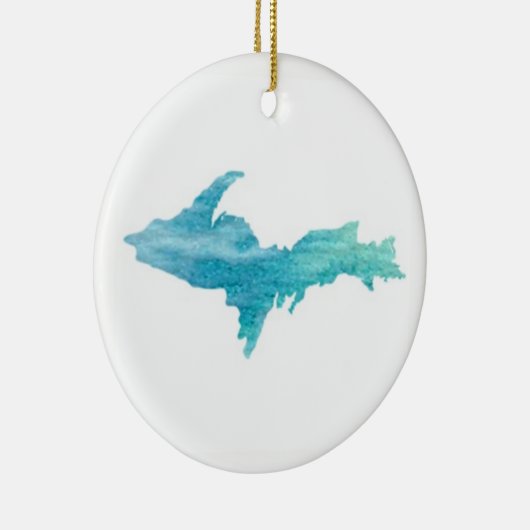 Die U.P., Michigans Upper Peninsula Ornament Aqua (Rechts)