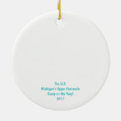 Die U.P., Michigans Upper Peninsula Ornament Aqua (Hinten)