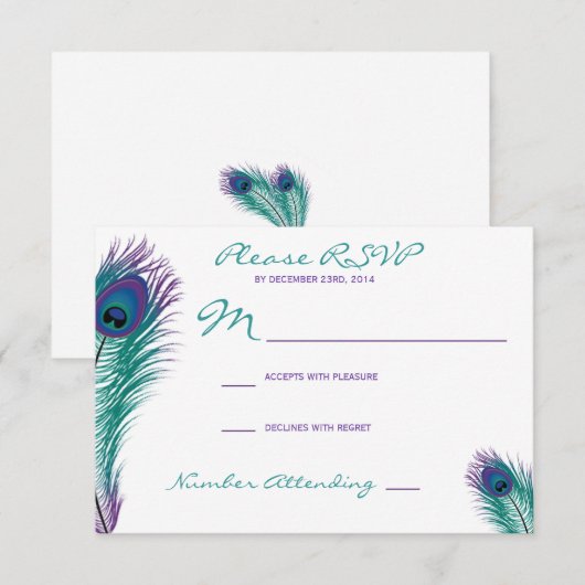 Die UAWG Einladung des Classy Peacock (Vorne/Hinten)