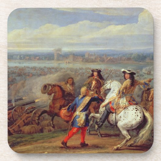 Die Überfahrt des Rheins, am 12. Juni 1672 (Öl an Untersetzer (Vorderseite)