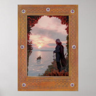 Die Überfahrt von Arthur nach Lundy, Insel Avalon Poster