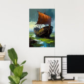 Die Übergabe des Holzboote an den Sumpf Poster (Heimbüro)