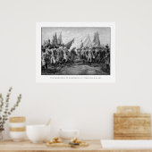 Die Übergabe von Cornwallis in Yorktown Poster (Küche)