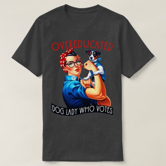 Die übergebildete Hundescholle, die Rosie The Rive T-Shirt (Design vorne)