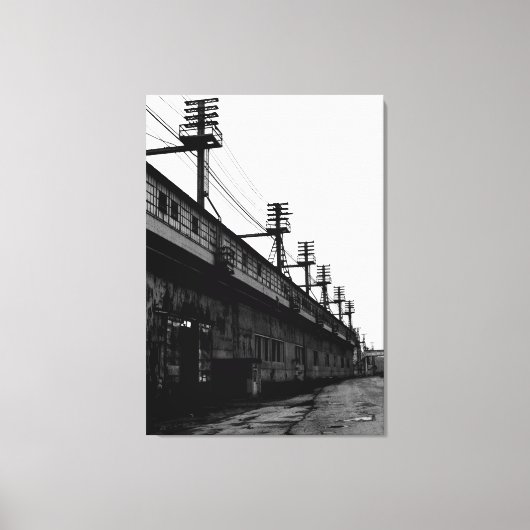 Die überholte amerikanische Industrie - industriel Leinwanddruck (Vorderseite)