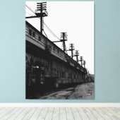 Die überholte amerikanische Industrie - industriel Leinwanddruck (Insitu (Holzboden))