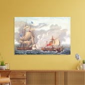 Die Übernahme des englischen Schiffes "The Java" Leinwanddruck (Insitu (Wohnzimmer))