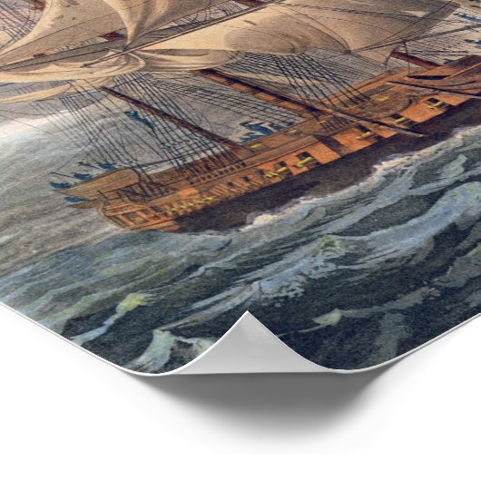 Die Übernahme des englischen Schiffes "The Java" Poster (Ecke)