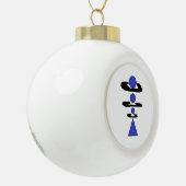 Die Überprüfung der Netzwerk-Ornament Keramik Kugel-Ornament (Links)