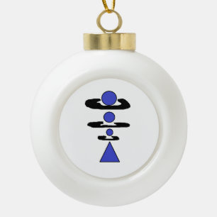 Die Überprüfung der Netzwerk-Ornament Keramik Kugel-Ornament