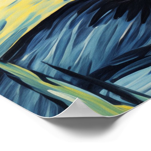 Die überraschende Kunst der Schwarzen Katze Poster (Ecke)