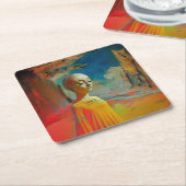 Die Überraschung Rechteckiger Pappuntersetzer (angewinkelt)