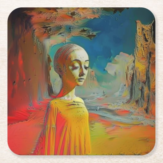 Die Überraschung Rechteckiger Pappuntersetzer (Vorderseite)