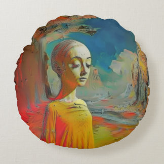 Die Überraschung Rundes Kissen