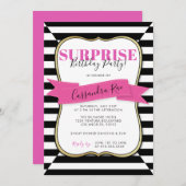 Die Überraschungs-Geburtstags-Party Einladung der (Vorne/Hinten)