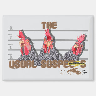 Die üblichen CHICKEN-Verdächtigen - Gesteinshühner Magnet
