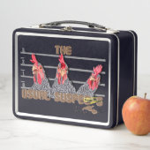 Die üblichen CHICKEN-Verdächtigen - Gesteinshühner Metall Brotdose (Beispiel)