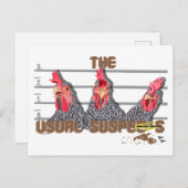 Die üblichen CHICKEN-Verdächtigen - Gesteinshühner Postkarte (Vorne/Hinten)