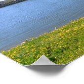 Die Ufer der Loire am Saumur Postcard Square S Poster (Ecke)