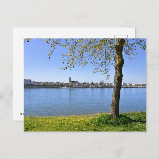 Die Ufer der Loire in Saumur Postkarte (Vorne/Hinten)