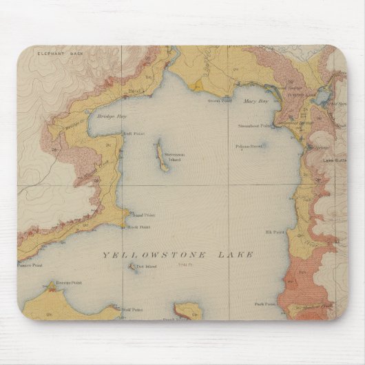 Die Ufer des Yellowstone-Sees Mousepad (Vorne)